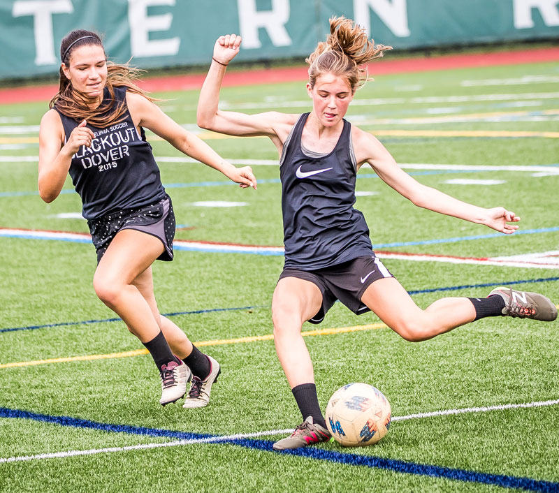 Girls soccer camp scrimmage